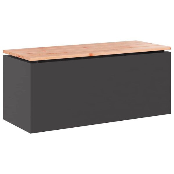 vidaXL Banc de jardin Noir 100 x 40 x 43 cm Acier