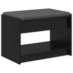 vidaXL Banc d'entrée Chêne Noir 63 x 38 x 45 cm