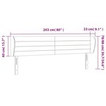 vidaXL Tête de lit avec oreilles Rose 203x23x78/88 cm Velours
