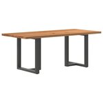 vidaXL Table à manger marron clair bois de chêne massif rectangulaire