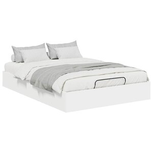 vidaXL Cadre de lit ottoman avec stockage Blanc 193 x 120 x 25 cm