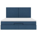 VidaXL Cadre de lit ottoman avec matelas bleu 180x200 cm tissu