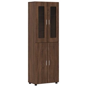 vidaXL Haut Armoire avec étagère FLORIN Chêne brun 60 x 35 x 182 cm