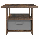 vidaXL Table basse Chêne fumé 77 x 55 x 42 cm Bois d'ingénierie
