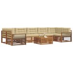 vidaXL Ensemble de canapés d'extérieur 8 Pièces Naturel et Beige