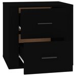 vidaXL Table de chevet Noir 50x39x47 cm