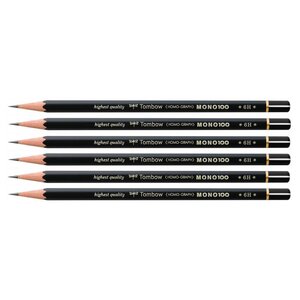 Crayon Graphite Haute Qualité MONO 100 6H x 6 TOMBOW