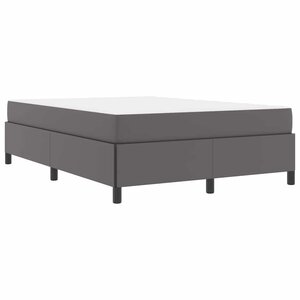 vidaXL Cadre de lit avec matelas Gris 140 x 200 cm Faux cuir