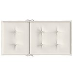 vidaXL Coussins de chaise à dossier bas lot de 4 crème mélangé tissu