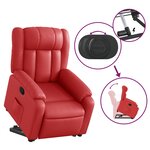 vidaXL Fauteuil inclinable Rouge Similicuir
