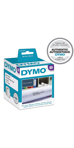 DYMO LabelWriter Boite de 2 rouleaux de 260 étiquettes adresse grand format 36mm x 89mm (Format la Poste)