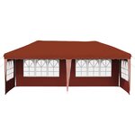 vidaXL Tente de fête pop-up 575 x 289 x 245 cm Terre cuite