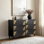 vidaXL Buffet 2 Pièces Noir 60 x 33 x 75 cm Bois de mangue massif