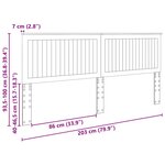 vidaXL Tête de lit Chêne fumé 200 cm Bois d'ingénierie