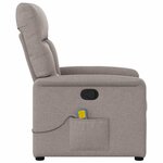 vidaXL Fauteuil de massage inclinable Taupe Tissu