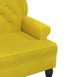 vidaXL Banc avec dossier jaune 119 5x64 5x75 cm velours
