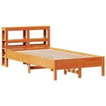 vidaXL Cadre de lit sans matelas cire marron 90x190 cm bois pin massif