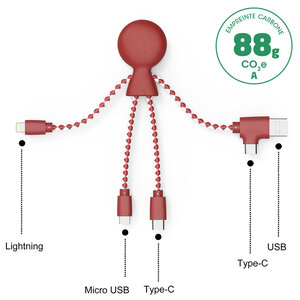 Cable multi-connecteurs mr bio rouge