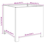 vidaXL Jardinières 2 Pièces 40x40x40 cm acier inoxydable