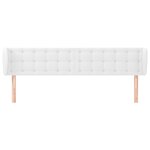 vidaXL Tête de lit avec oreilles Blanc 163x23x78/88 cm Similicuir