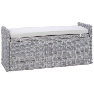 vidaXL Banc de rangement Blanchiment 110 x 40 x 50 cm Rotin