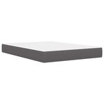 vidaXL Cadre de lit avec matelas Gris 120 x 200 cm Simili cuir