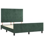 vidaXL Cadre de lit avec tête de lit Vert foncé 140x200 cm Velours