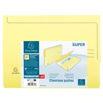 Pack de 50 Chemises poche pour A4 220 g/m² 24 x 32 cm Jaune Canari EXACOMPTA