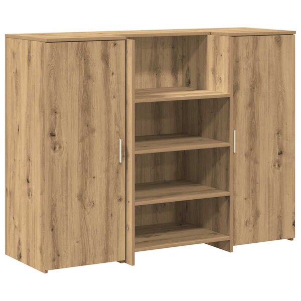 vidaXL Bureau réception chêne artisanal 135x50x103 5cm bois ingénierie