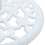 vidaXL Socle de parasol Blanc 12 kg 48 cm Fonte