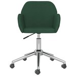 vidaXL Chaises pivotantes à manger lot de 2 vert foncé tissu