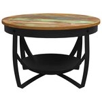 vidaXL Table basse Ø68x43 cm Bois de récupération massif