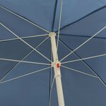 vidaXL Parasol de plage Bleu 300 cm