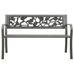 vidaXL Banc de jardin 125 cm acier gris