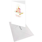 Carte Signature Part Gâteau Anniversaire - 11 5 X 17cm - Draeger paris
