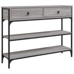 vidaXL Table console sonoma gris 100x25x75 cm bois d'ingénierie