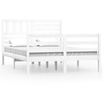vidaXL Cadre de lit sans matelas blanc 120x190 cm bois massif