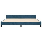vidaXL Cadre de lit sans matelas bleu foncé 200x200 cm velours