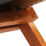 vidaXL Chaise de relaxation pliable Marron Cuir véritable