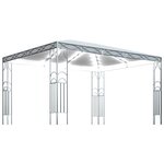 vidaXL Tonnelle avec guirlande lumineuse à LED 400x300 cm Crème
