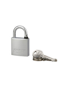 THIRARD - Cadenas à clé Mach 3  laiton nickelé  extérieur  anse inox  40mm  2 clés - THIRARD