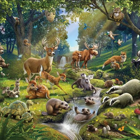 Walltastic papier peint photo animals forest 43060