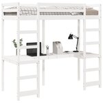 vidaXL Cadre de lit superposé sans matelas blanc 80x200 cm pin massif
