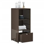 vidaXL Armoire de rangement jardin marron 50x55x115 cm résine tressée