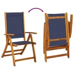 vidaXL Chaises pliables de jardin lot de 6 bois d'acacia et textilène