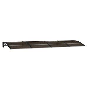 vidaXL Auvent de porte Noir 350x100 cm Polycarbonate