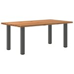 vidaXL Table à manger marron clair bois de chêne massif rectangulaire