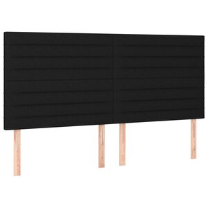 vidaXL Tête de lit Noir 160x5x118/128 cm Tissu