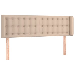 vidaXL Tête de lit avec oreilles Cappuccino 147x16x78/88 cm Similicuir