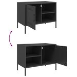 vidaXL Meuble TV noir 68x39x50 5 cm acier